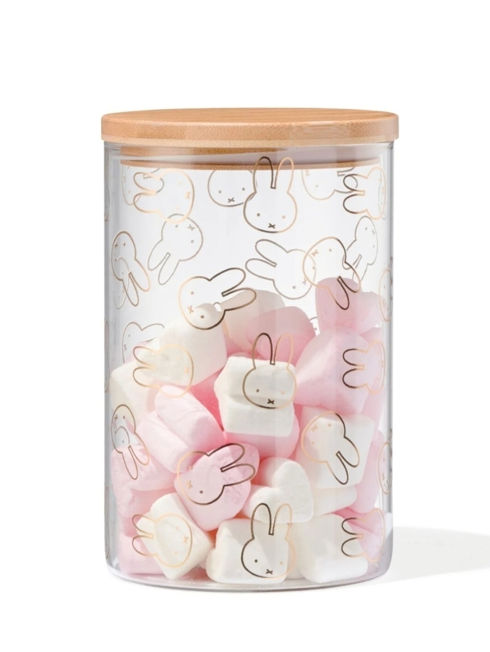 HEMA Miffy Glass Storage Jar with Wooden Lid – Large, Cute Kitchen Container